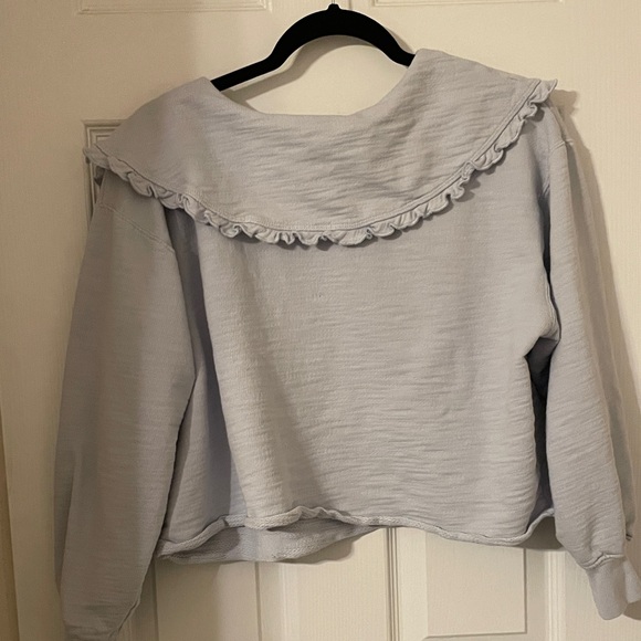 Universal Thread Women's Ruffled Sweatshirt - Light blue - Picture 3 of 3